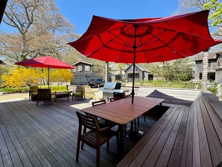 Vineyard Haven Martha's Vineyard vacation rental - Large back deck with grill