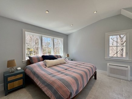 West Tisbury Martha's Vineyard vacation rental - First floor king bed also ensuite bath and shower.