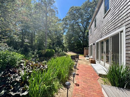 West Tisbury Martha's Vineyard vacation rental - Large landscaped Patio in back with multiple seating areas