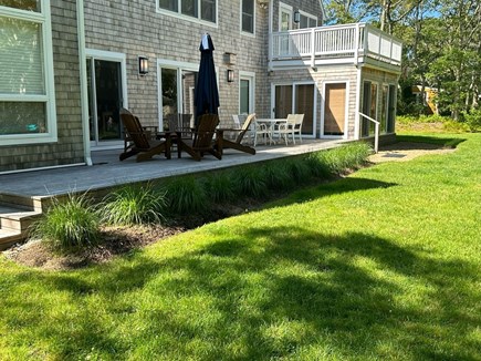 Oak Bluffs Martha's Vineyard vacation rental - Spacious back deck with dining area, large cantilever umbrella