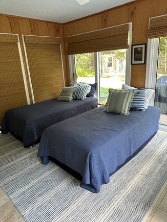 Oak Bluffs Martha's Vineyard vacation rental - Sunroom Bedroom with 2 twin beds and closet space