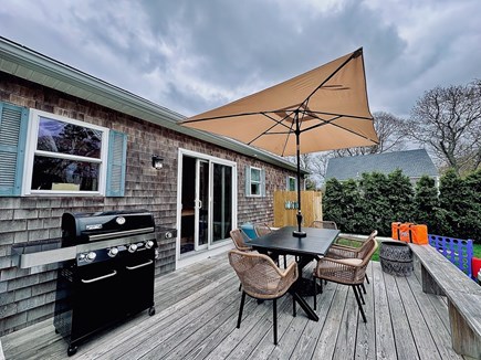 Oak Bluffs Martha's Vineyard vacation rental - Deck w/ Dining for 6, Grill, Outdoor Shower
