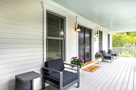 Edgartown Martha's Vineyard vacation rental - Charming front porch with seating for morning coffee.