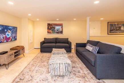 Edgartown Martha's Vineyard vacation rental - Bright living room with fireplace and comfortable seating.