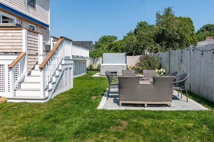 Edgartown Martha's Vineyard vacation rental - Large backyard with fire pit and hot tub