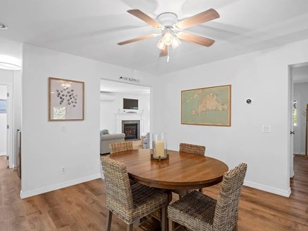 Oak Bluffs Martha's Vineyard vacation rental - Kitchen table - Laundry area and hall to 1st floor bathroom.