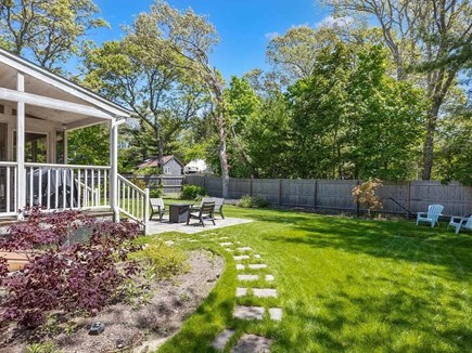 Oak Bluffs Martha's Vineyard vacation rental - Backyard with firepit and seats.