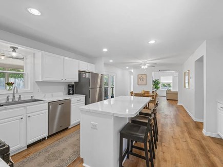 Oak Bluffs Martha's Vineyard vacation rental - Kitchen and table seen from side entrance.