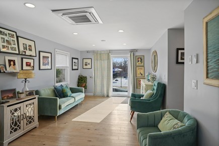 West Tisbury Martha's Vineyard vacation rental - Living Room Area with Sliders to back  patio