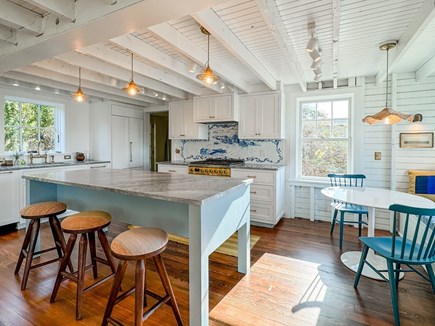 Chilmark Martha's Vineyard vacation rental - Newly renovated eat-in kitchen with breakfast nook + window seat