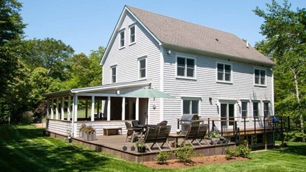 West Tisbury Martha's Vineyard vacation rental - Back yard and back porch #1