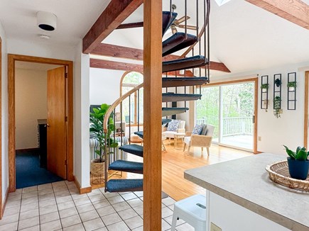Edgartown Martha's Vineyard vacation rental - First floor bedroom and stairs to additional bedrooms