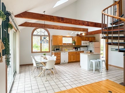 Edgartown Martha's Vineyard vacation rental - Kitchen and dining area with sliders leading to deck