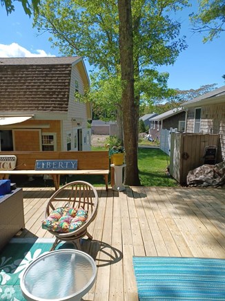 Oak Bluffs Martha's Vineyard vacation rental - Back deck w/ seating areas and outdoor shower