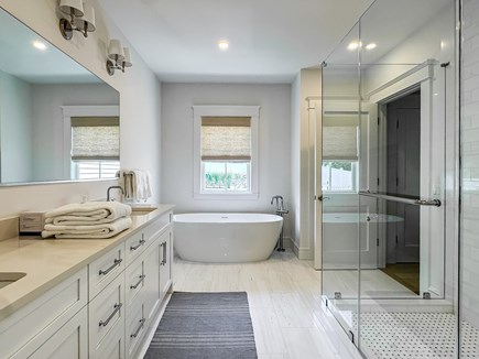 Edgartown Martha's Vineyard vacation rental - En suite bath with shower and soaking tub