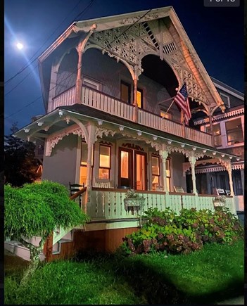 Oak Bluffs Martha's Vineyard vacation rental - Front Entrance with upstairs balcony and front porch