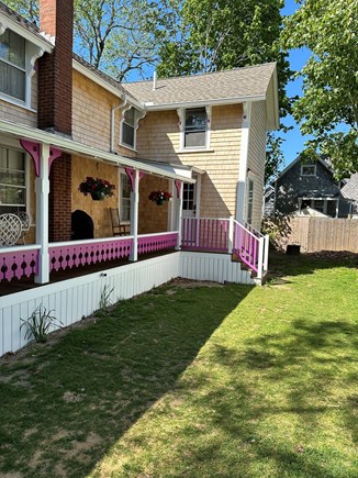 Oak Bluffs, In Town and Near Beach Martha's Vineyard vacation rental - Side yard and porch