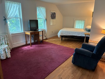 Oak Bluffs Martha's Vineyard vacation rental - Large second floor bedroom w/queen bed, twin bed, recliner and TV