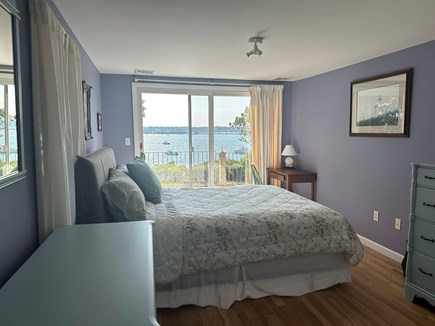 Oak Bluffs, Lagoon Pond Waterfront  Martha's Vineyard vacation rental - Waterview BR bed room with queen bed