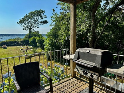 Oak Bluffs, Lagoon Pond Waterfront  Martha's Vineyard vacation rental - Gas grill with great view