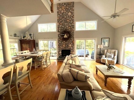 Edgartown Martha's Vineyard vacation rental - Open livingroom and sliders to back deck