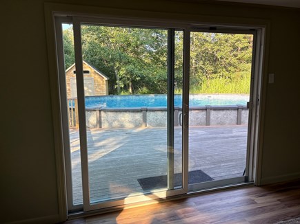 West Tisbury Martha's Vineyard vacation rental - Open living room opens out to deck and pool