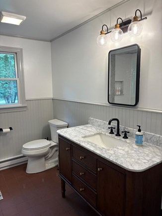 West Tisbury Martha's Vineyard vacation rental - Newly renovated bathroom with marble top vanity, walk-in shower