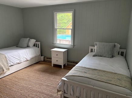 West Tisbury Martha's Vineyard vacation rental - Bedroom #3 with two twins and pull-out trundles underneath