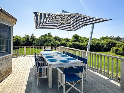 Katama-Edgartown Martha's Vineyard vacation rental - Outdoor dining for 8 people