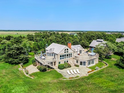 Katama-Edgartown Martha's Vineyard vacation rental - Spacious decking with dining for 8+ and a hot tub