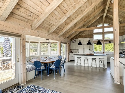 Katama-Edgartown Martha's Vineyard vacation rental - Open living with kitchen, dining and living area