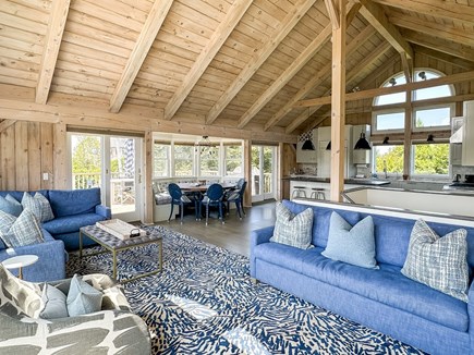 Katama-Edgartown Martha's Vineyard vacation rental - Open floor plan with sliders to spacious deck