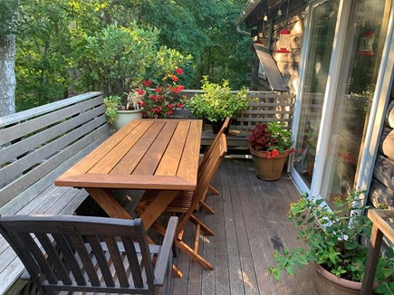 Chilmark Martha's Vineyard vacation rental - Rear Porch & Outside Dining Table