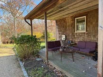 West Tisbury Martha's Vineyard vacation rental - Front porch and EV charger