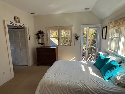 West Tisbury Martha's Vineyard vacation rental - Master Bedroom and deck 2nd floor