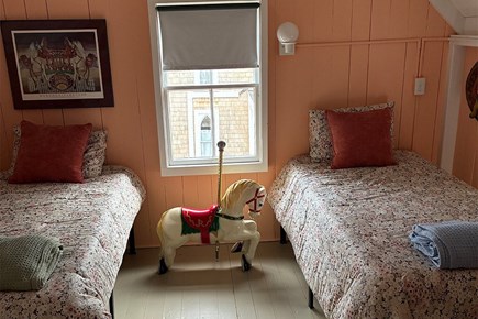 Oak Bluffs Martha's Vineyard vacation rental - Cheerful twin bedroom with vintage carousel charm and cozy decor