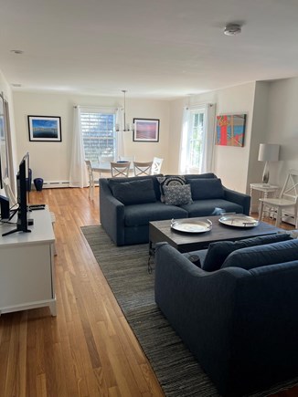 Edgartown Martha's Vineyard vacation rental - Living room and dining area in main house.