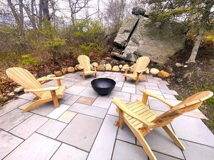 Chilmark Martha's Vineyard vacation rental - Attractive outdoor blue slate firepit area in yard