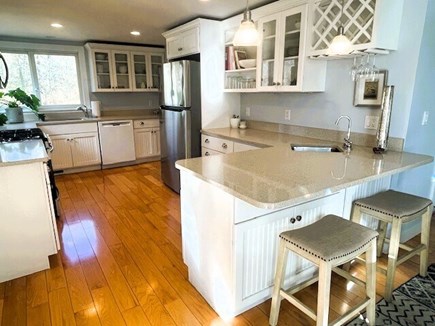 Chilmark Martha's Vineyard vacation rental - Fabulous kitchen with quartz countertops and snack bar