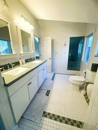 Chilmark Martha's Vineyard vacation rental - Upstairs designer full bath with double sinks