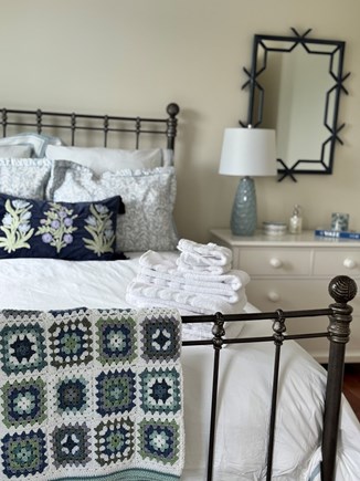 Edgartown  Martha's Vineyard vacation rental - Inviting queen guest room with crisp bedding and coastal details.