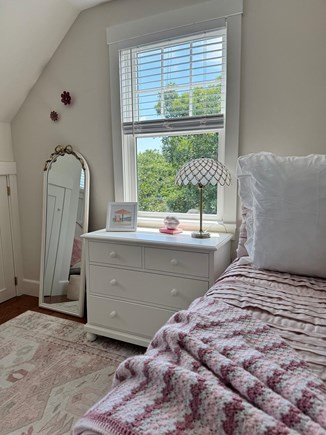 Edgartown  Martha's Vineyard vacation rental - Light-filled queen bedroom with dresser and full-length mirror.