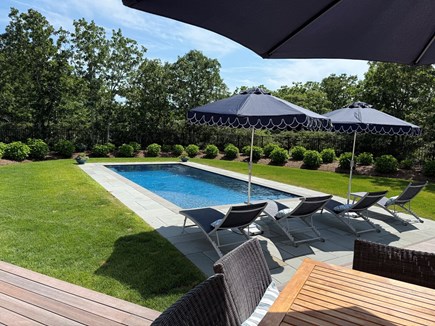 Edgartown  Martha's Vineyard vacation rental - Private saltwater pool with shaded loungers and a spacious lawn.