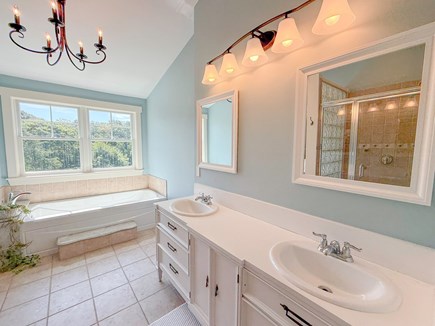 West Tisbury Martha's Vineyard vacation rental - BR1 King En Suite with Shower Stall and Tub, Second Floor
