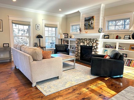 Edgartown Martha's Vineyard vacation rental - Natural light and custom built-ins elevate the living room