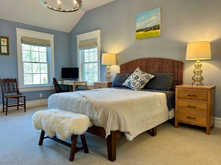 Edgartown Martha's Vineyard vacation rental - The Primary BR, with Queen Bed and Twin Bed (In place of desk)