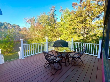 Oak Bluffs Martha's Vineyard vacation rental - The deck features a grill and dining area.