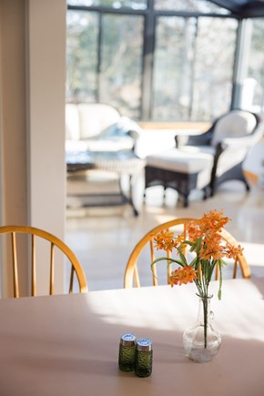 Oak Bluffs Martha's Vineyard vacation rental - View of sunroom from dining table.
