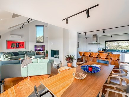 Edgartown Martha's Vineyard vacation rental - Living area with dining and kitchen