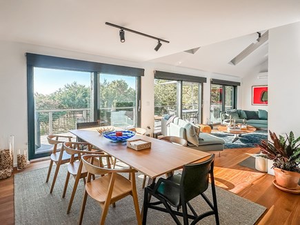 Edgartown Martha's Vineyard vacation rental - Dining area with sliders to deck